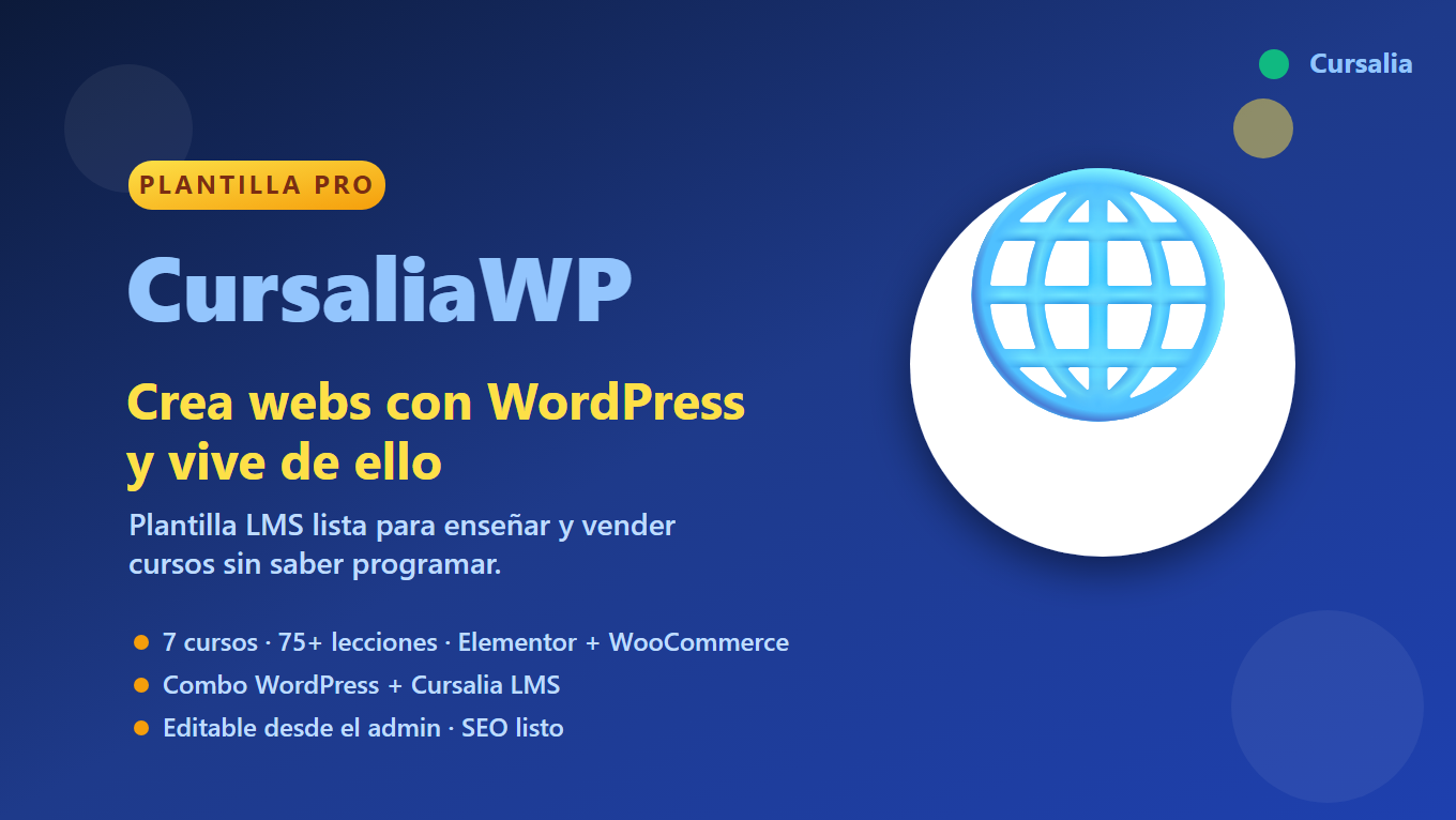 CursaliaWP · Crea webs y vive de ello